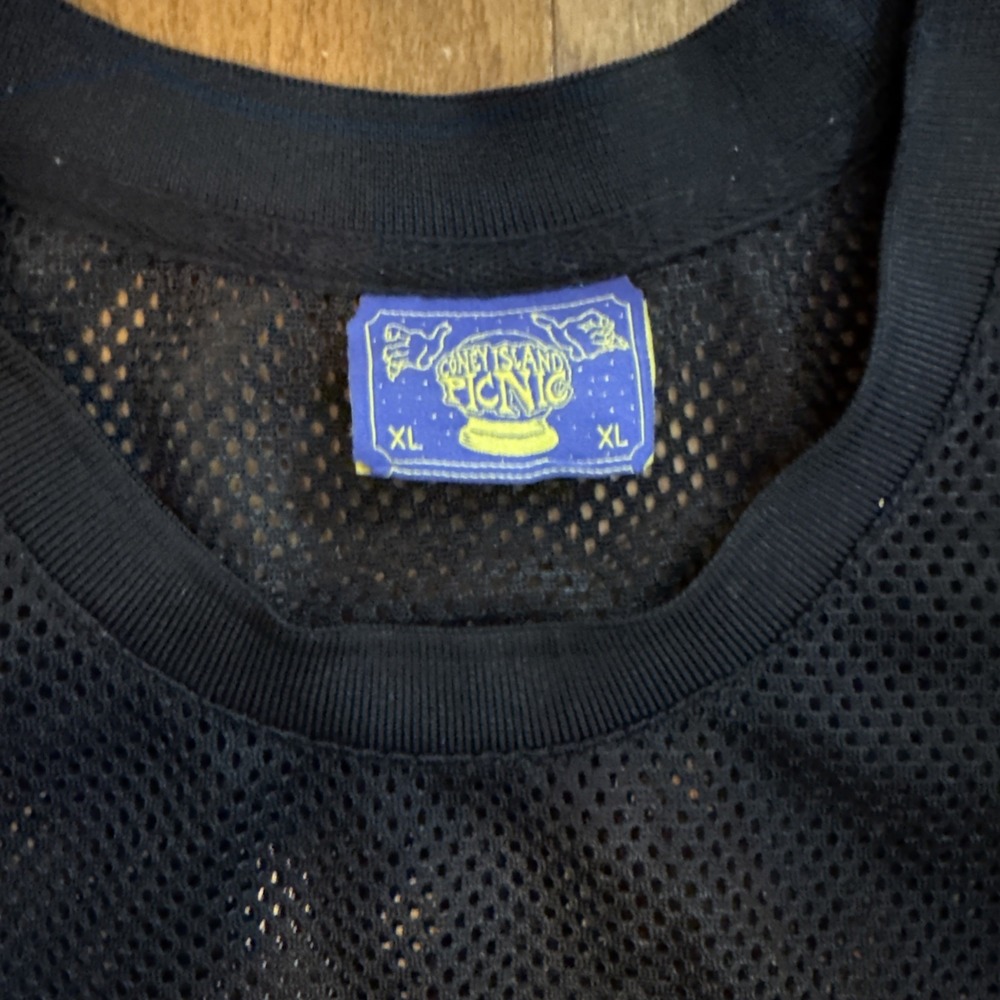 Coney Island Picnic x Everlast Black Cropped Mesh Jersey Mens XL Boxing - Picture 2 of 6